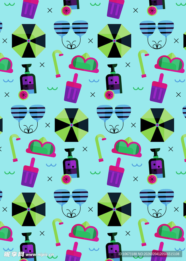 多彩复古风图案背景