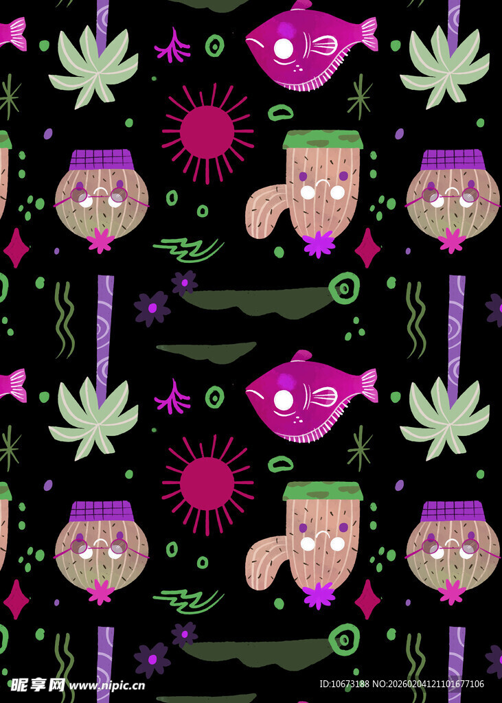 多彩波西米亚风图案设计