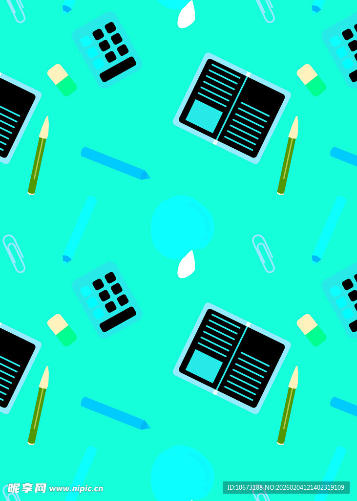 书籍蜡烛图案的清新背景