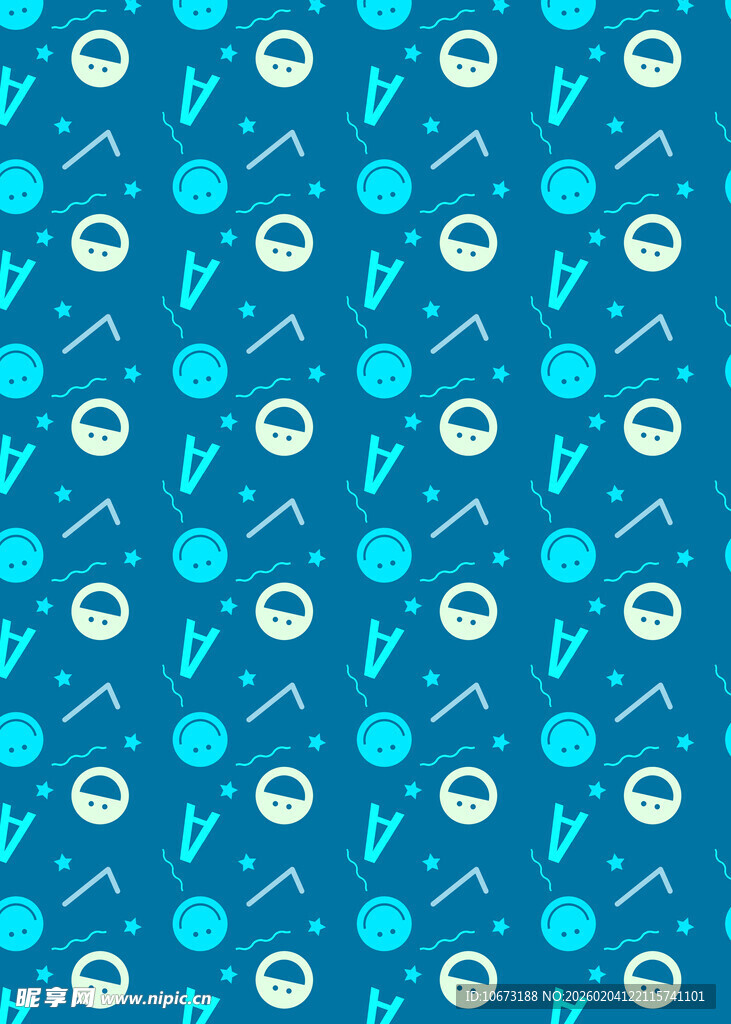 蓝色圆形图案无缝背景