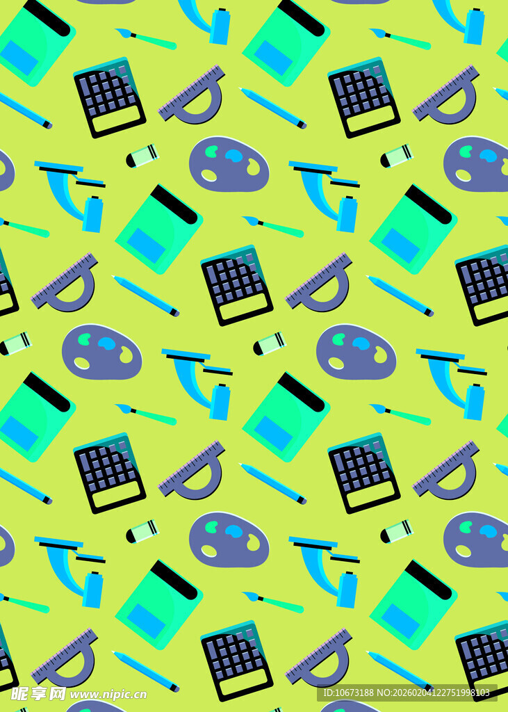 多彩戏剧元素无缝图案