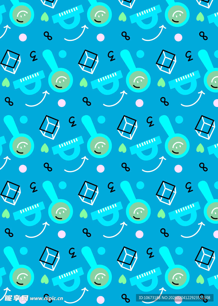 海洋主题无缝图案设计