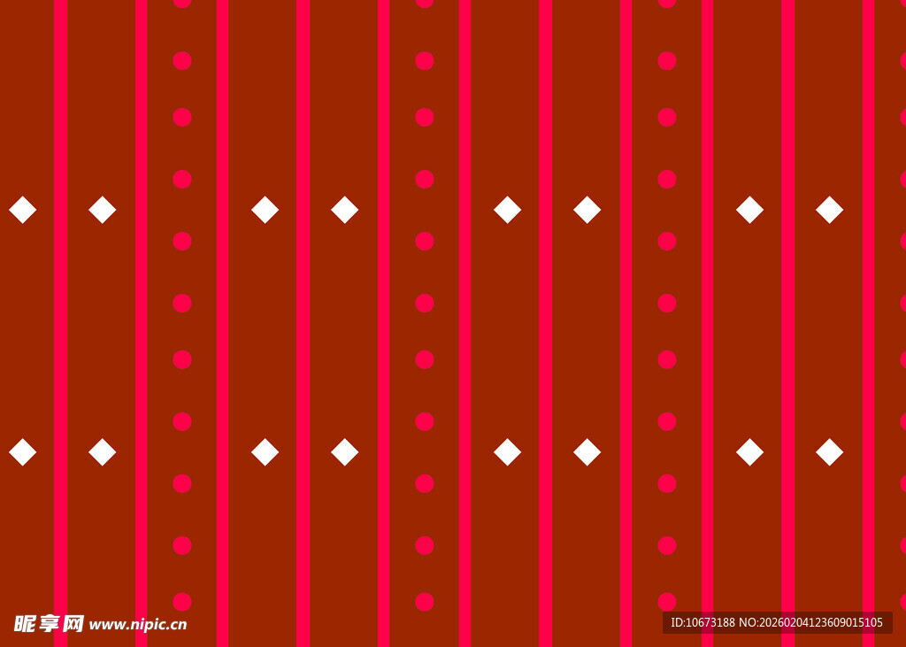 红色条纹带圆点图案背景