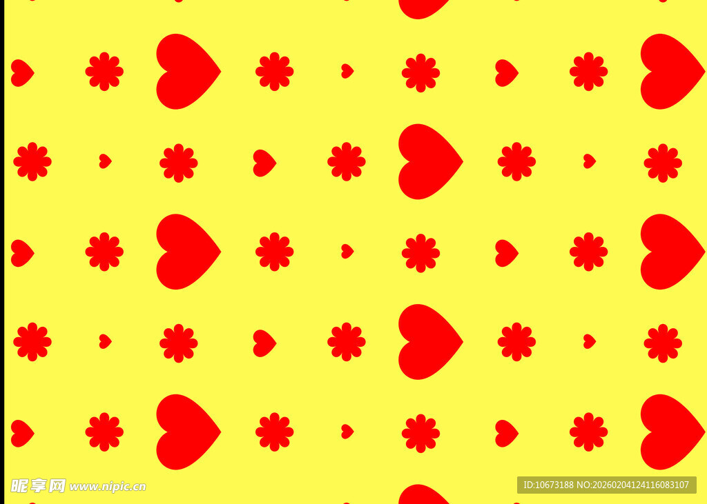 黄色背景红心图案纹理