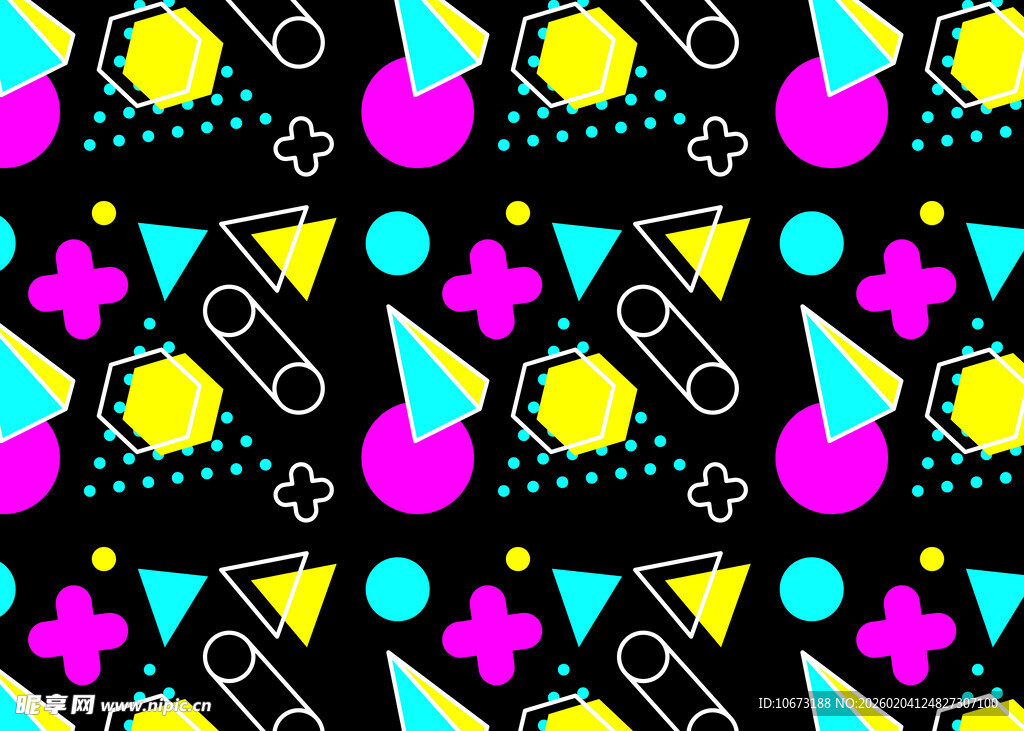 炫彩几何图案背景