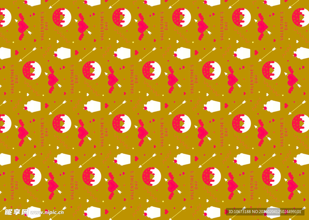 黄色底水果图案无缝背景