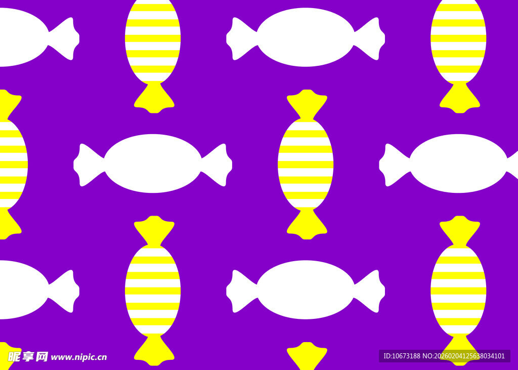 紫色背景糖果图案设计