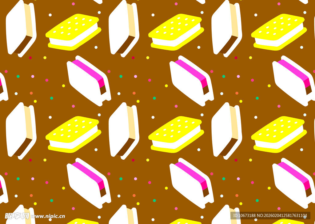 多彩夹心饼干图案背景