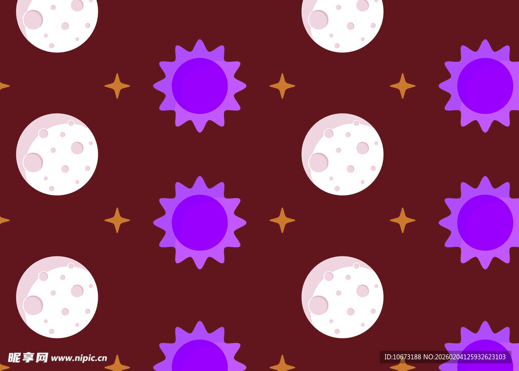 紫色星空月亮图案背景