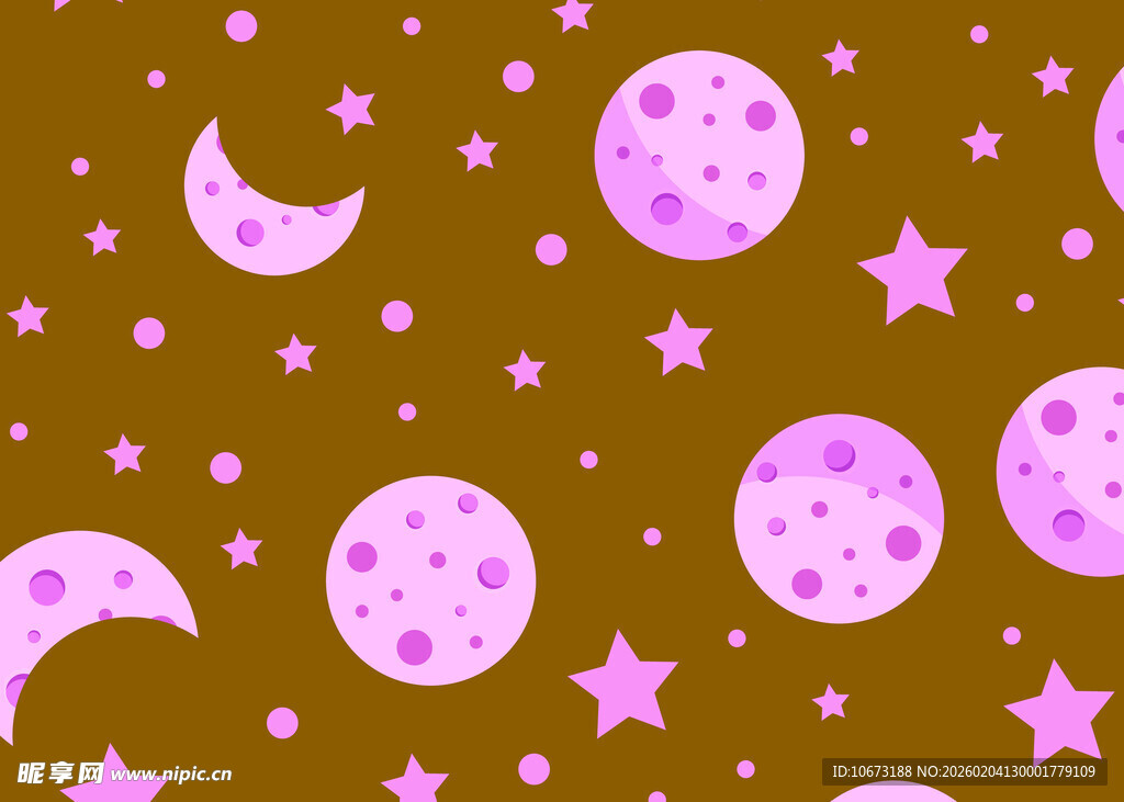 梦幻星月图案背景