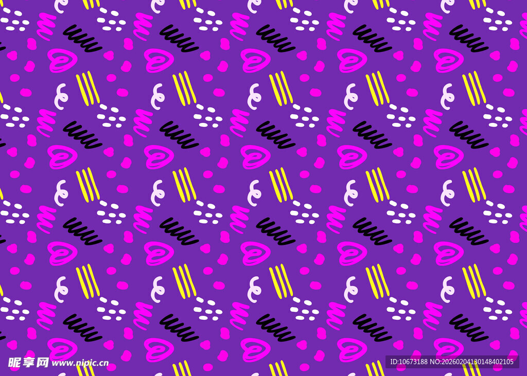 紫色花卉图案无缝背景