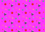 粉色背景多彩几何图案