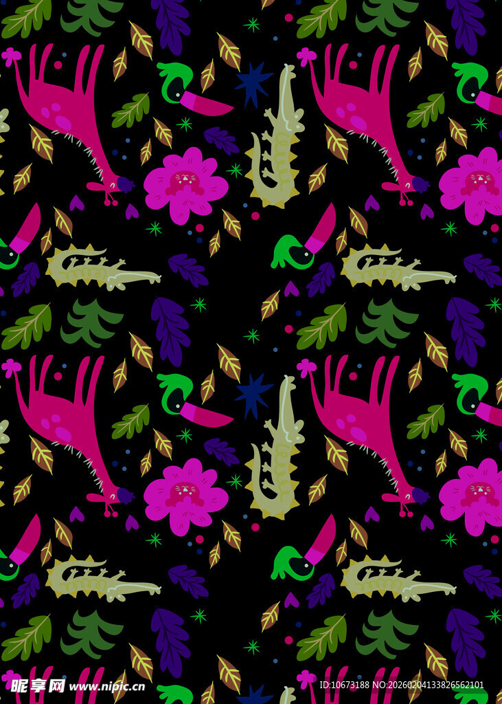 绚丽花卉图案背景