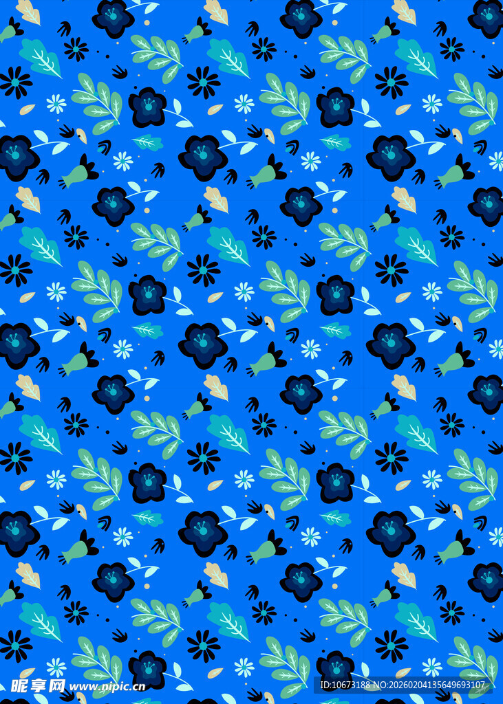 蓝色海洋风几何图案背景