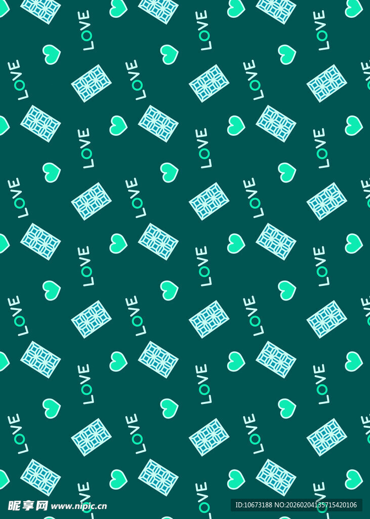 绿色科技元素无缝图案