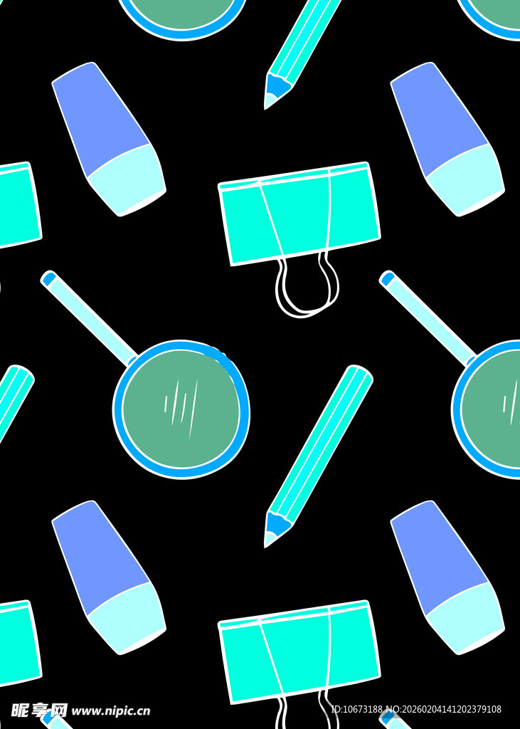 多彩实验室器具图案背景