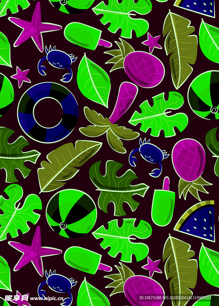 多彩抽象图案装饰元素