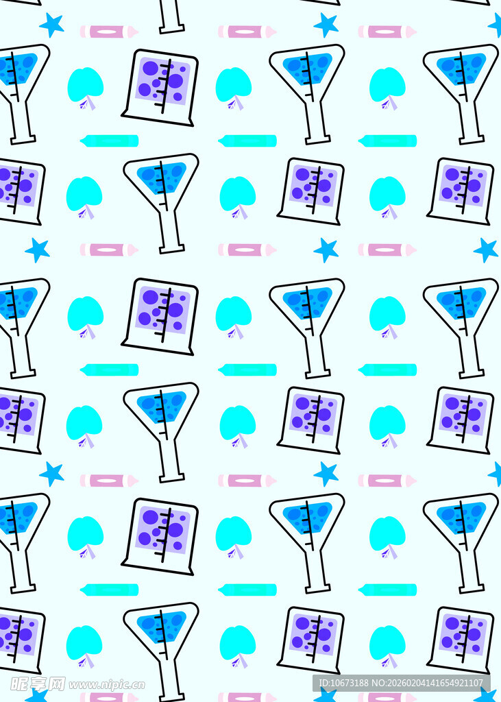 马天尼酒杯图案背景设计