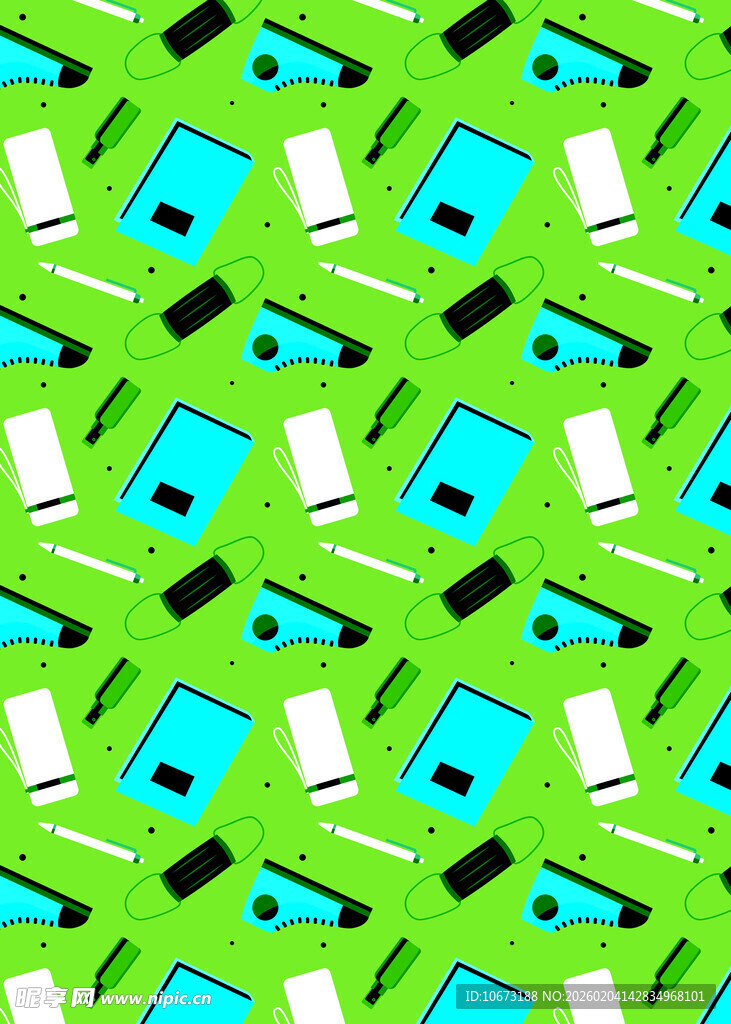 绿色几何图案无缝背景图