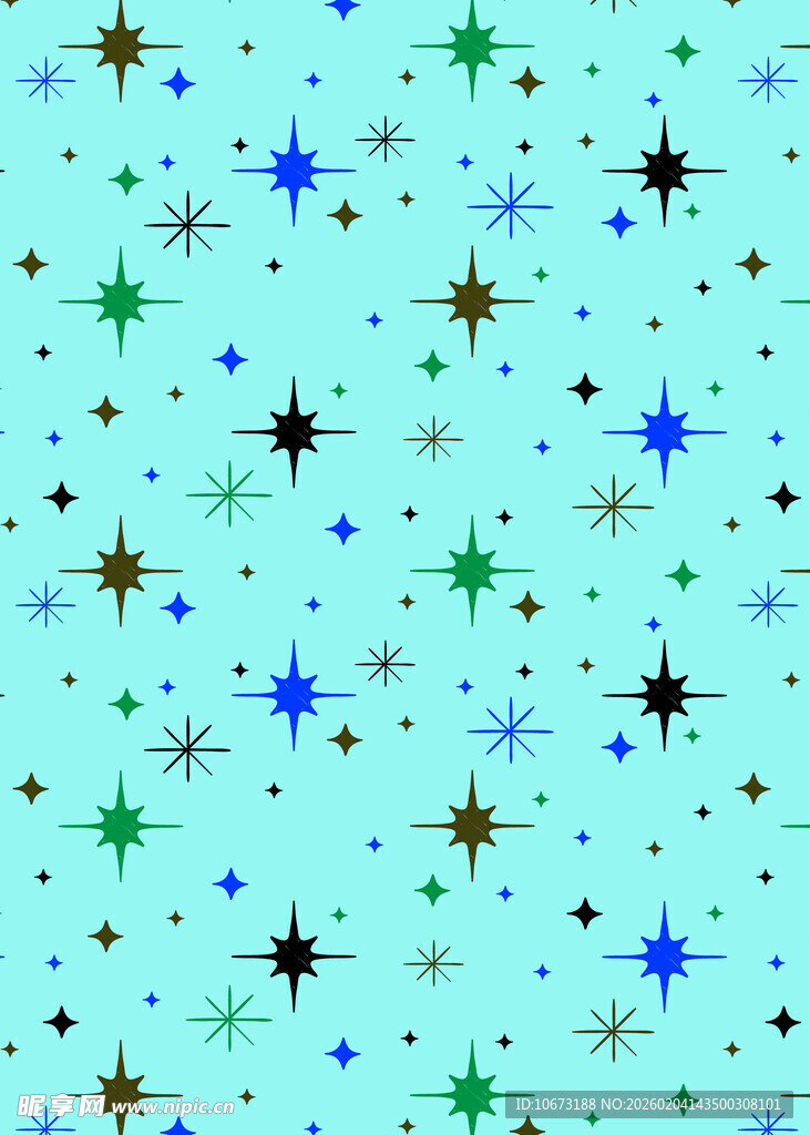浅蓝色星星图案背景