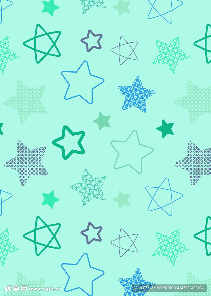 清新星星图案背景