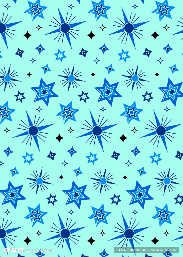 蓝色星星图案背景
