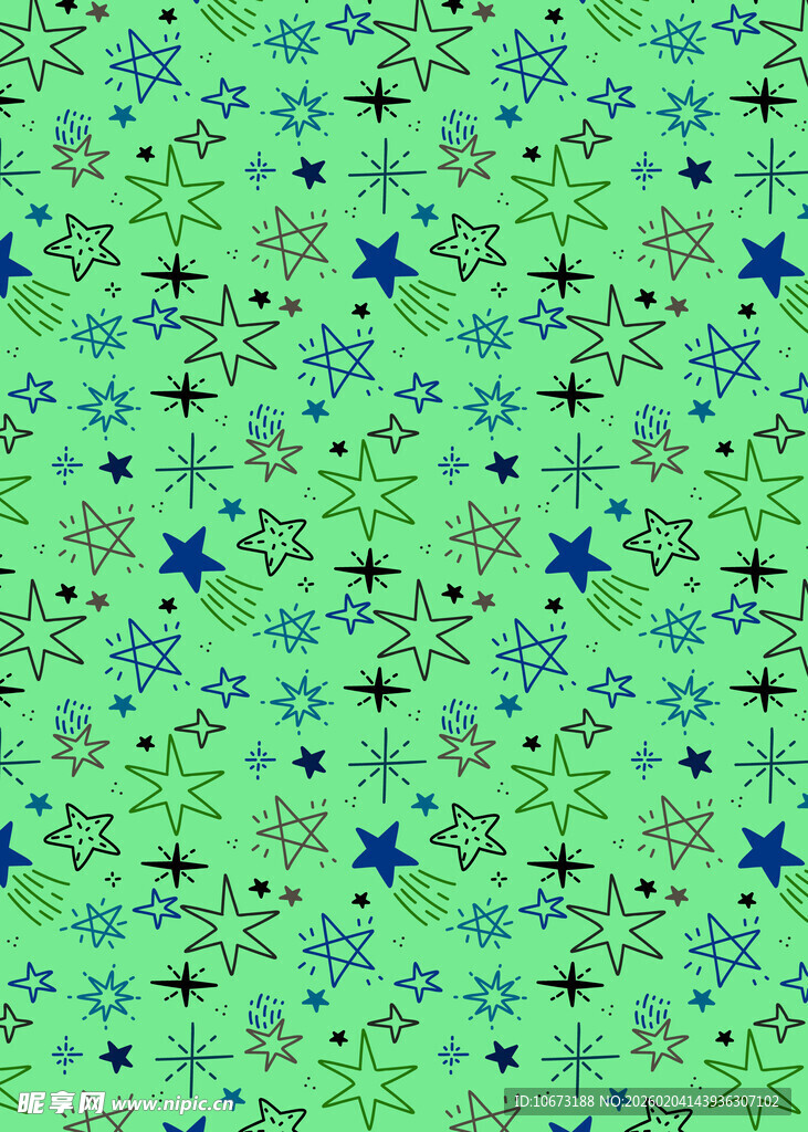 绿色星状图案背景纹理