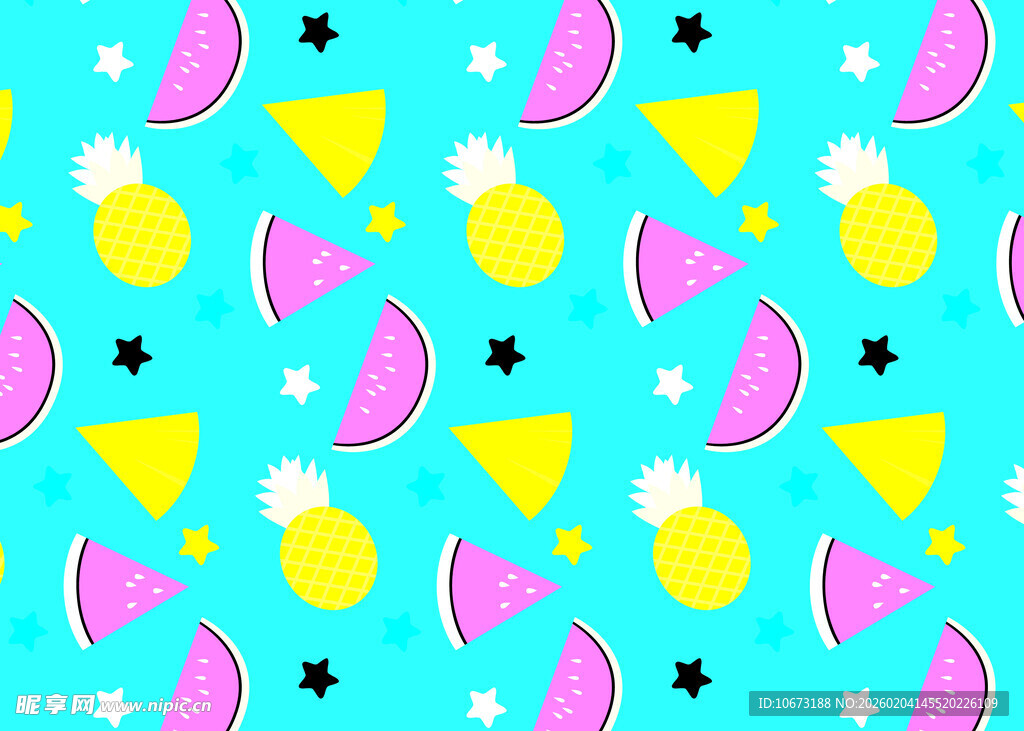 水果图案的清新背景图