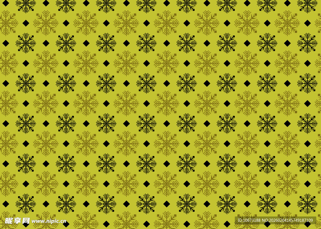 黄色雪花图案背景纹理