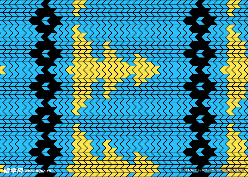 蓝黄针织图案纹理