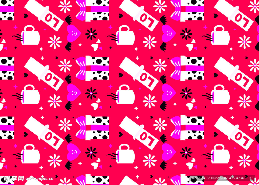 圣诞主题红色图案背景