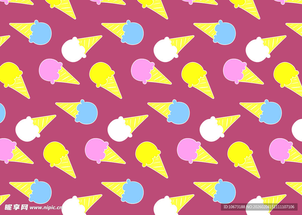 多彩冰淇淋图案背景