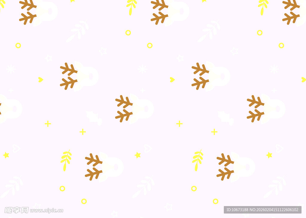 金色小花星星图案背景