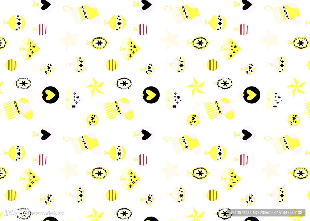 可爱卡通图案无缝背景图