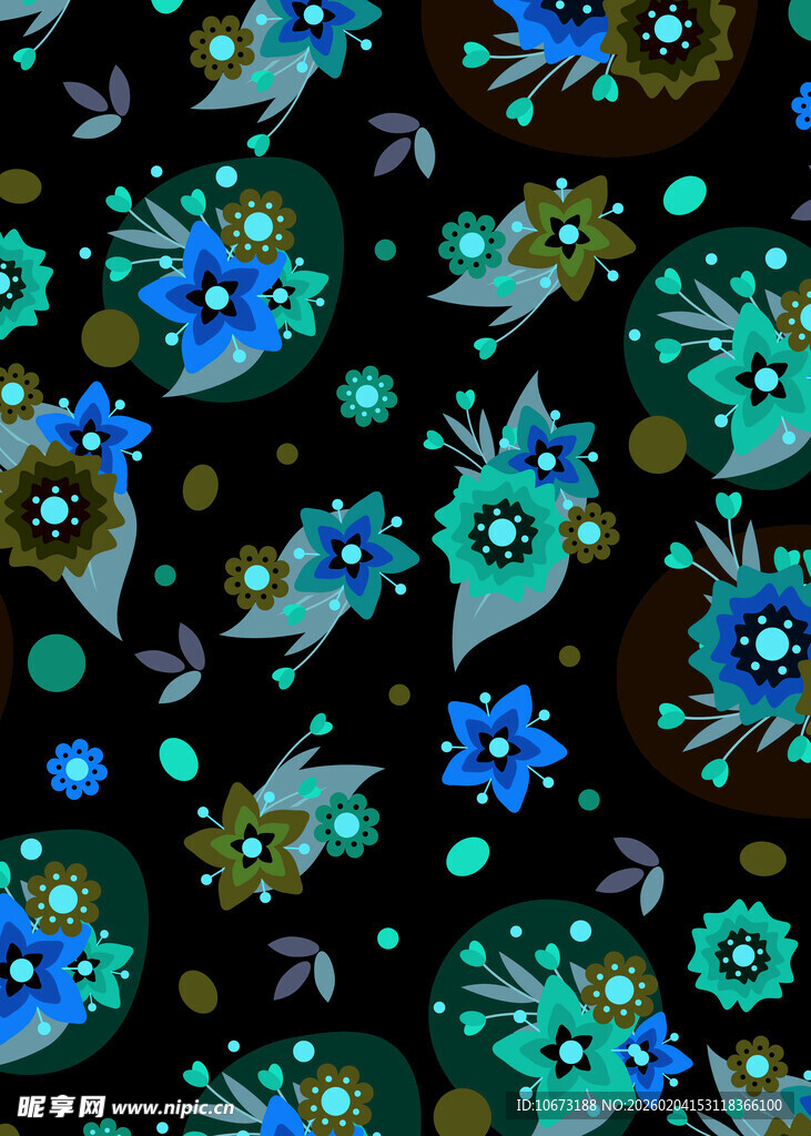 多彩花卉图案背景