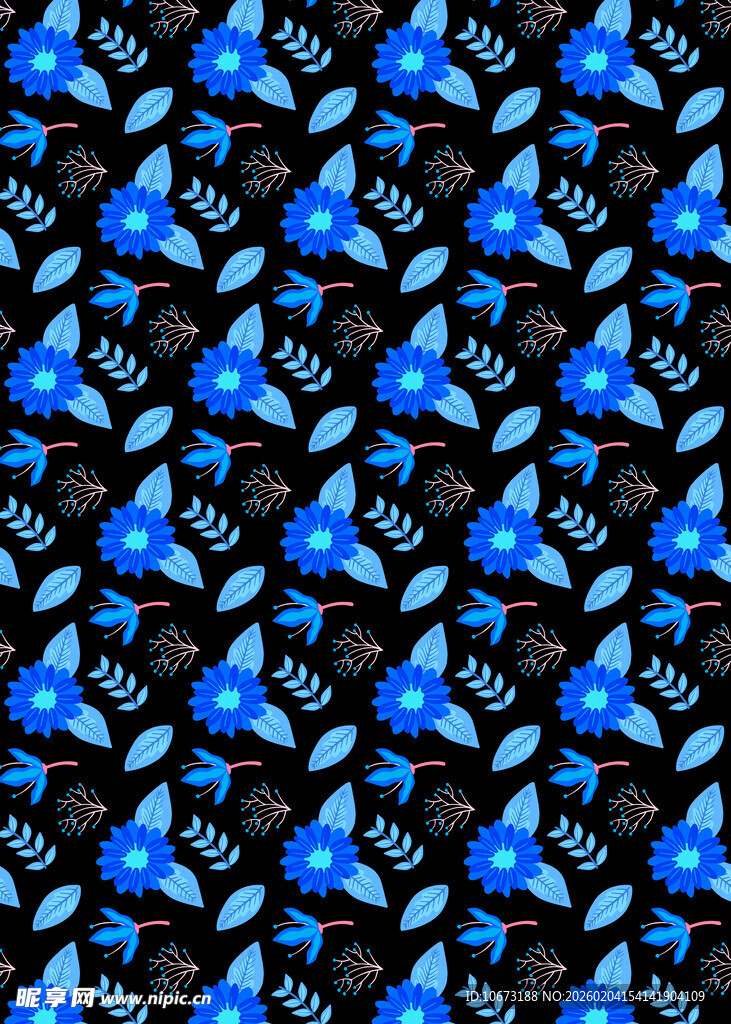 蓝色几何图案无缝背景