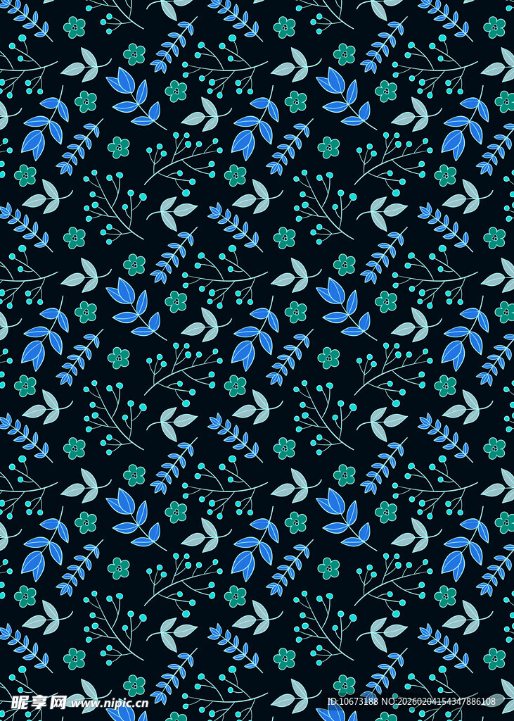 蓝黑底多彩几何图案纹理