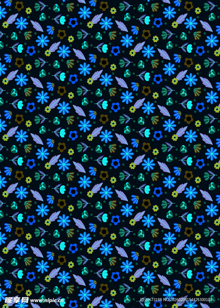 蓝黑几何图案无缝背景