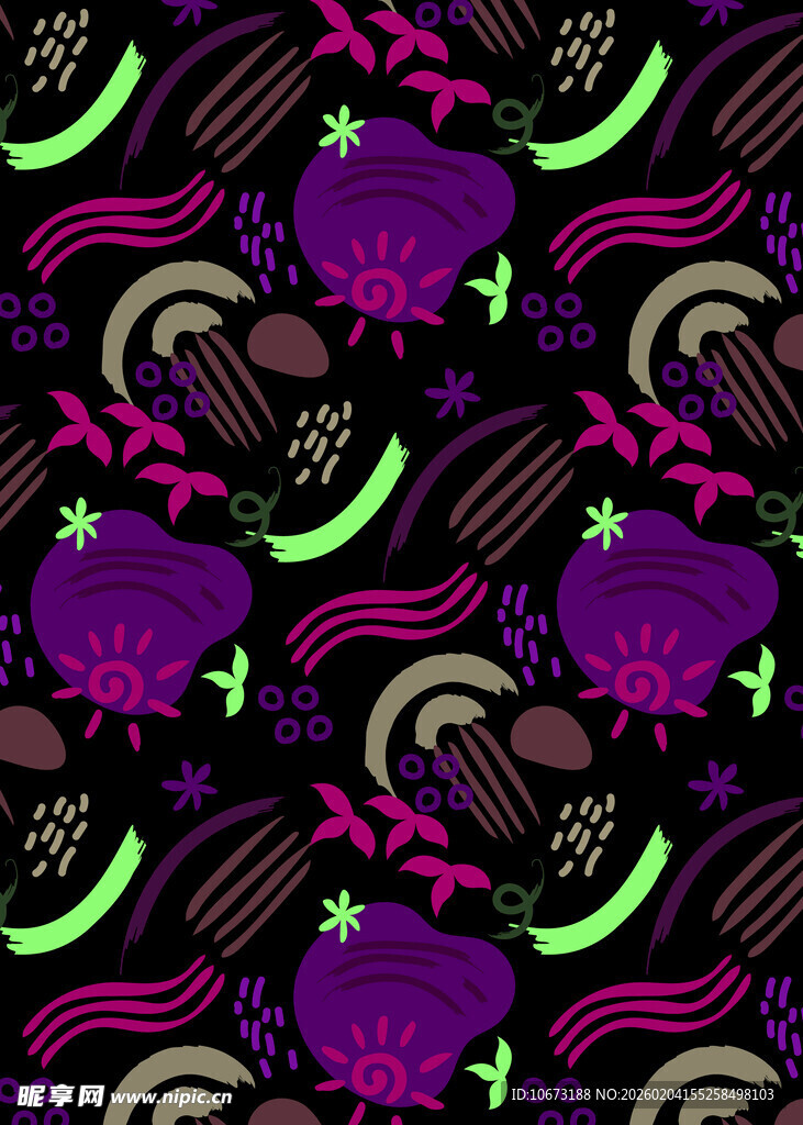 奇幻星空仙人掌图案设计