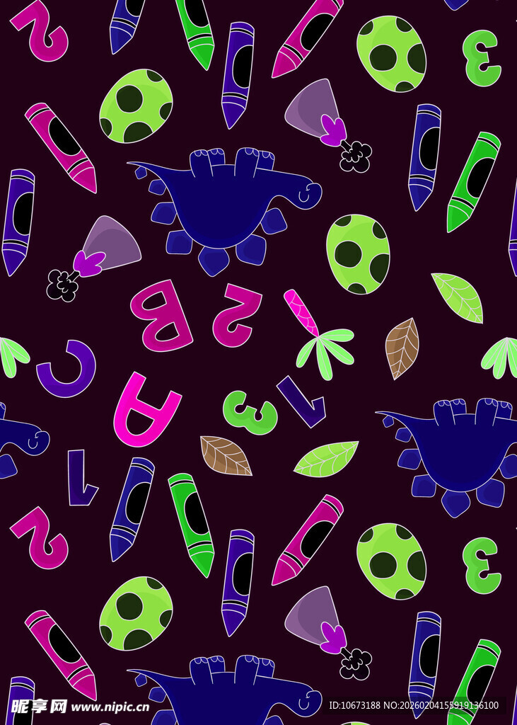 多彩万圣节元素图案背景