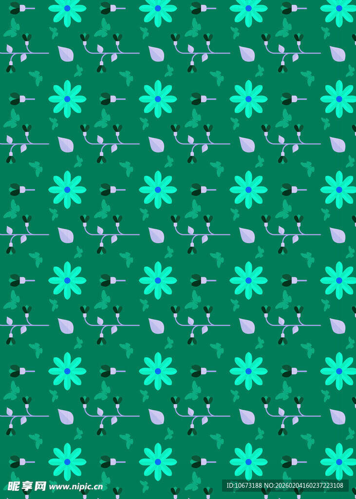 绿色雪花图案背景纹理