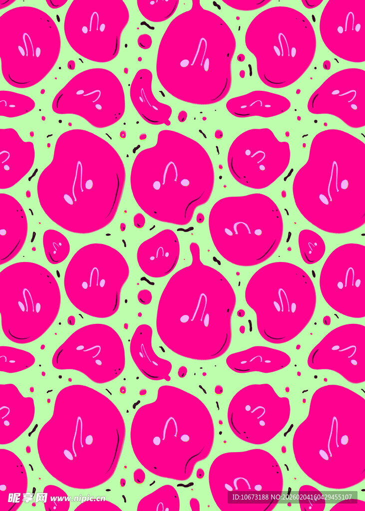 粉色圆形图案无缝背景