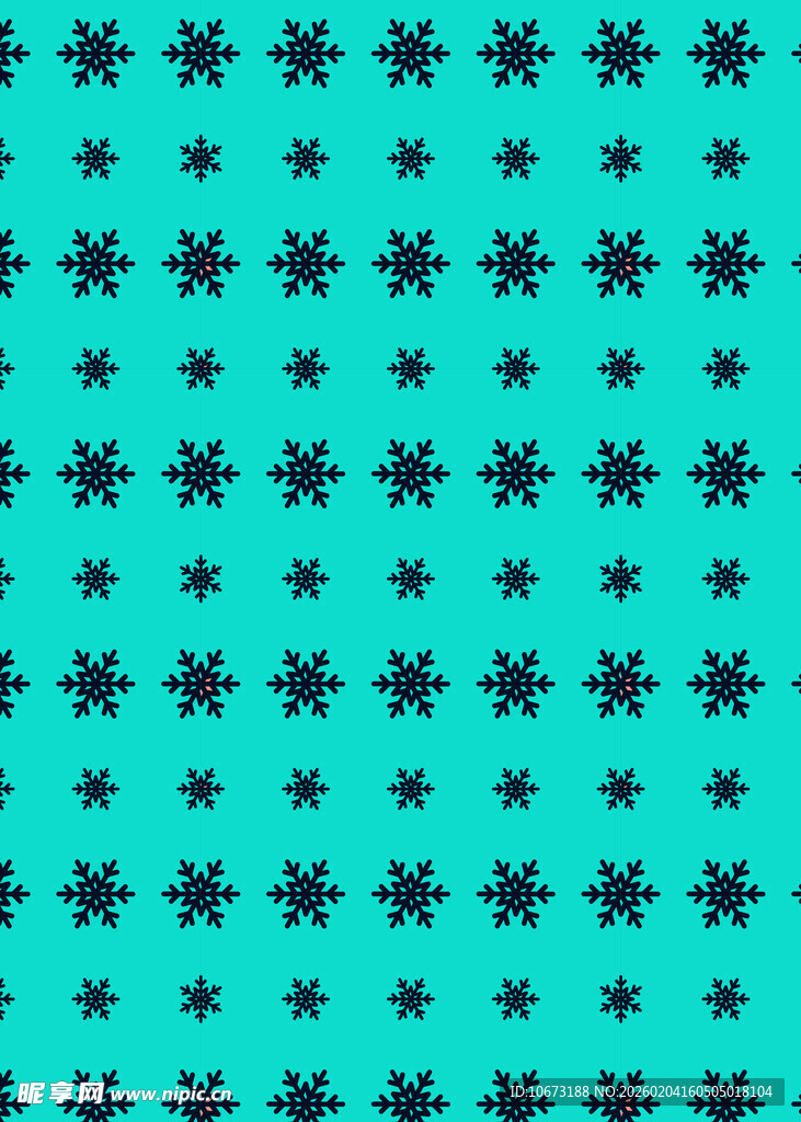 蓝绿色雪花图案背景
