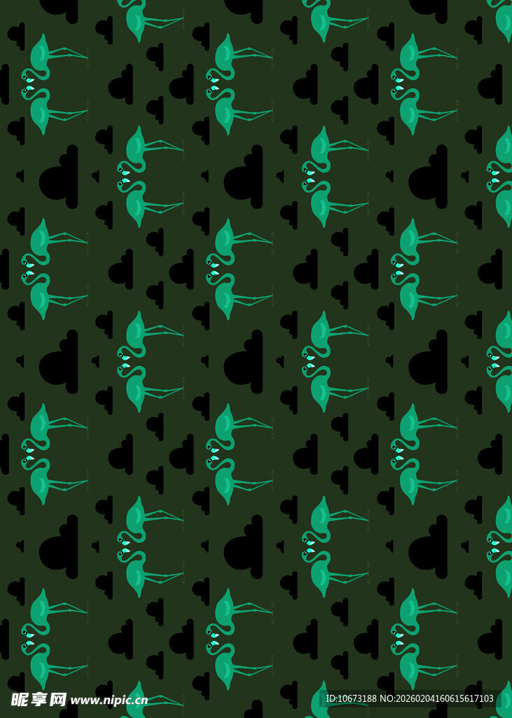 绿色几何图案无缝背景