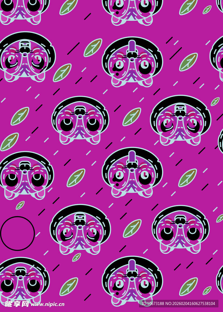 紫色骷髅图案无缝背景