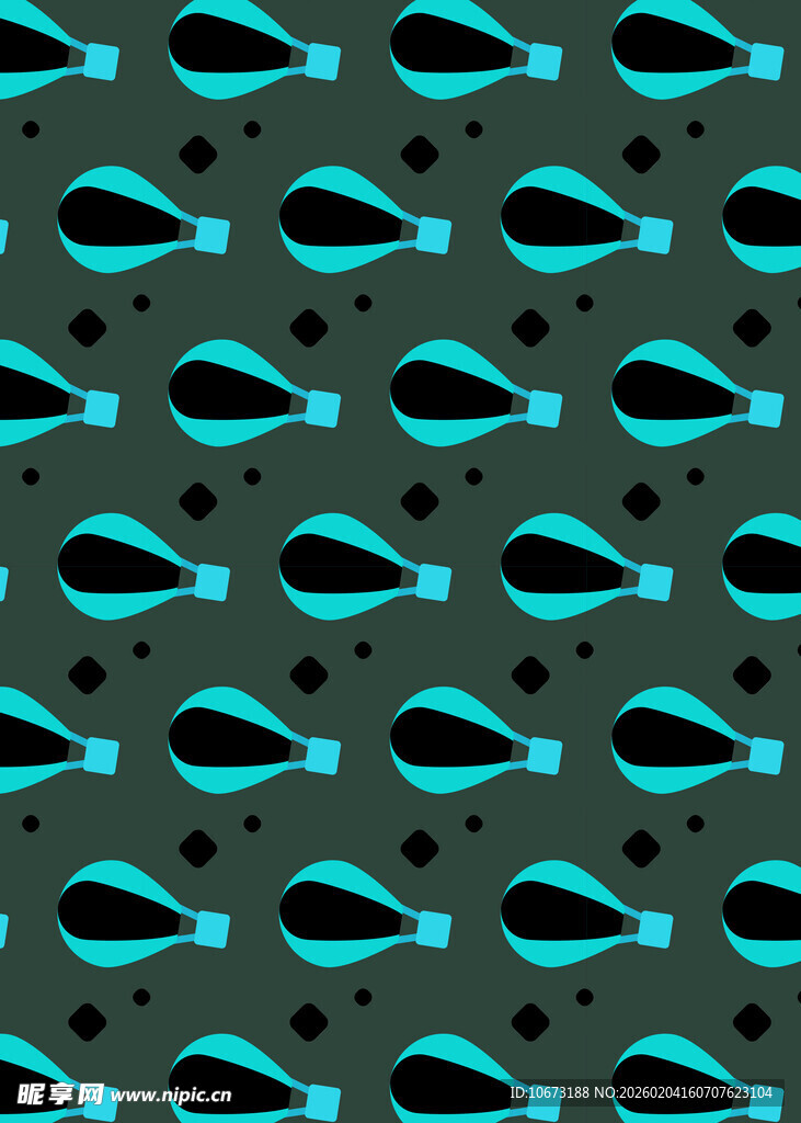 蓝黑鱼图案无缝背景纹理