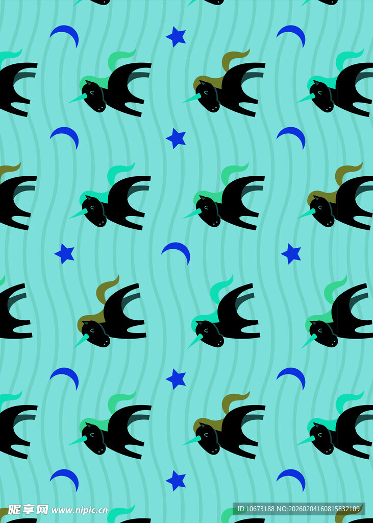 蓝底飞燕星星图案背景