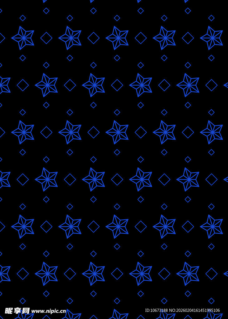 蓝色星状图案黑色背景