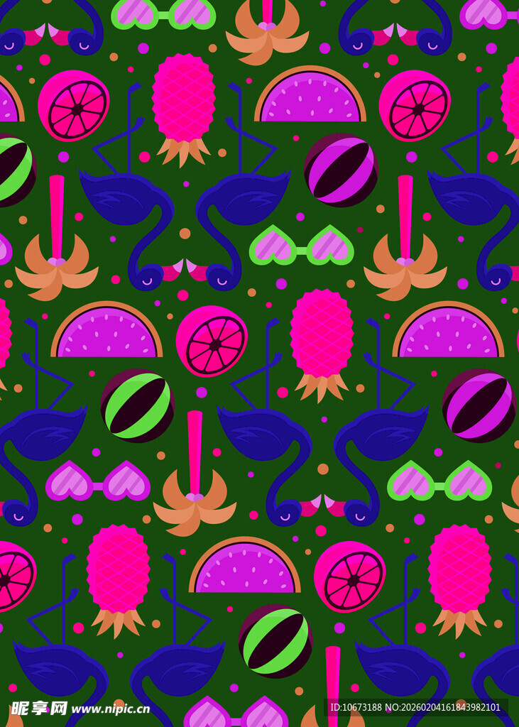 奇幻蘑菇图案背景设计