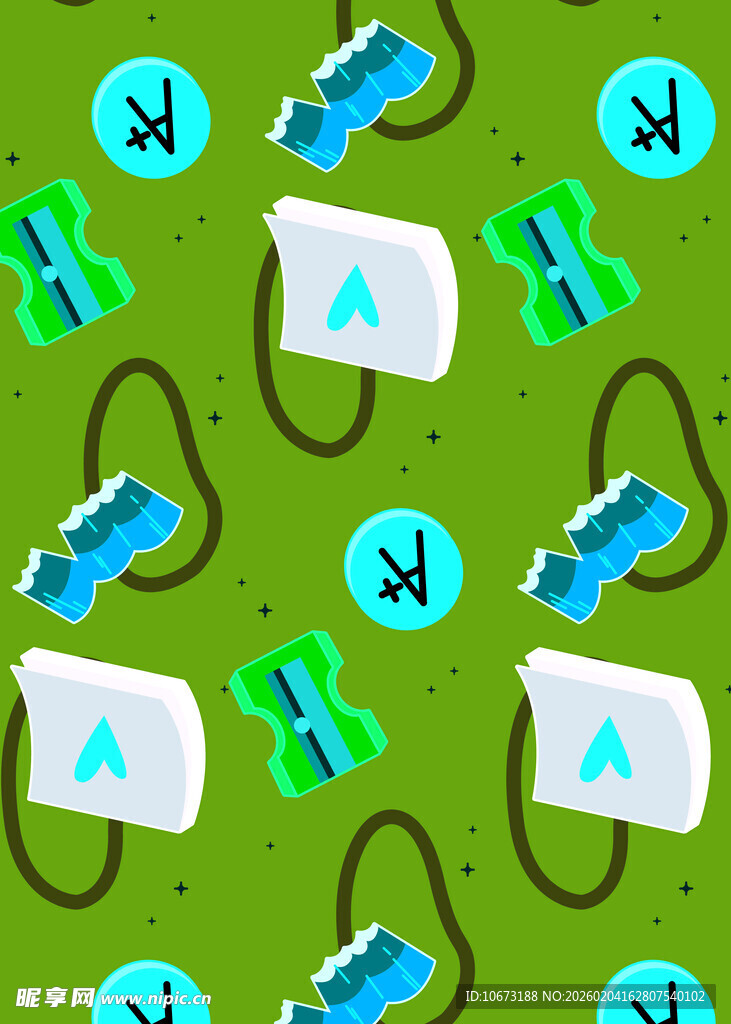 卡通风格户外装备图案背景